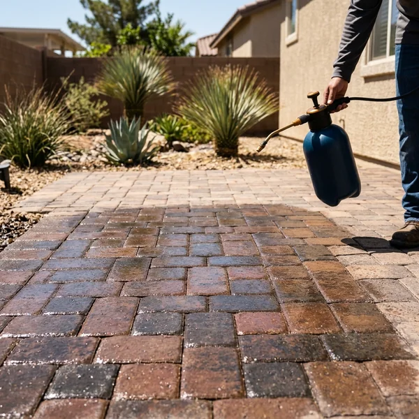 Pavers after clean and seal
