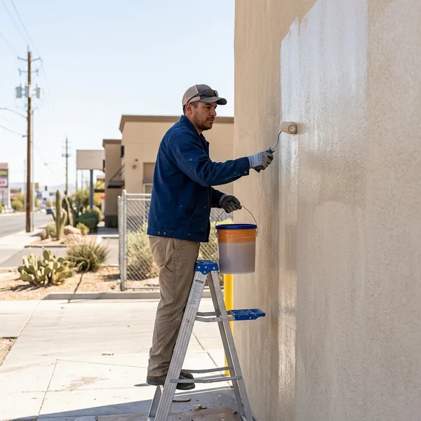 Anti-graffiti coating applied