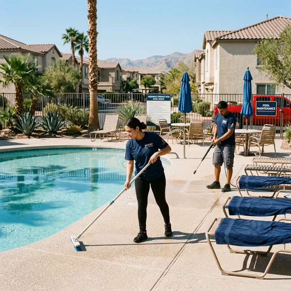 HOA pool deck cleaning